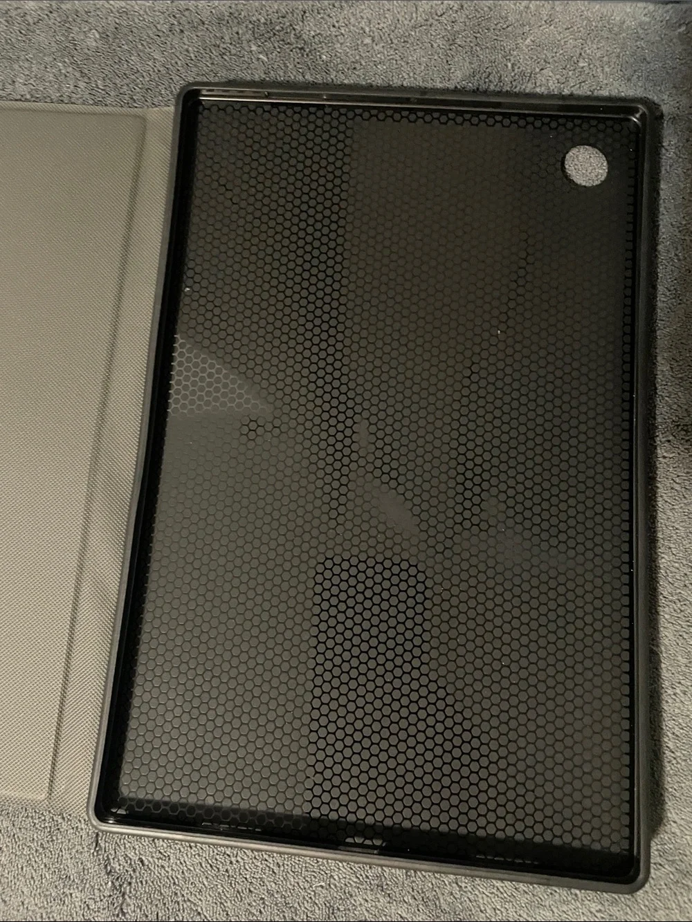 Galaxy Paw Print Tablet Cover - Black Paw on Purple Blue Gradient